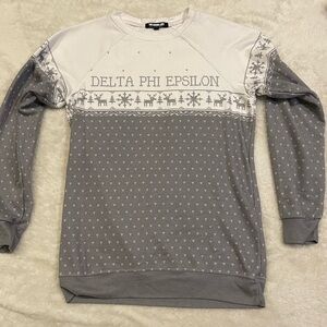 DPhiE (Delta Phi Epsilon) Holiday Long Sleeve Crewneck